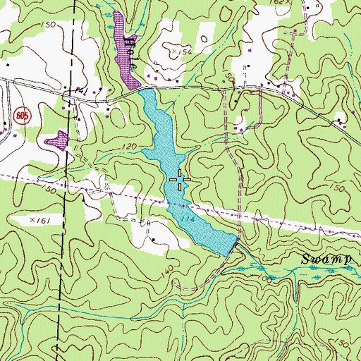 Topographic Map of Butterworth Pond, VA
