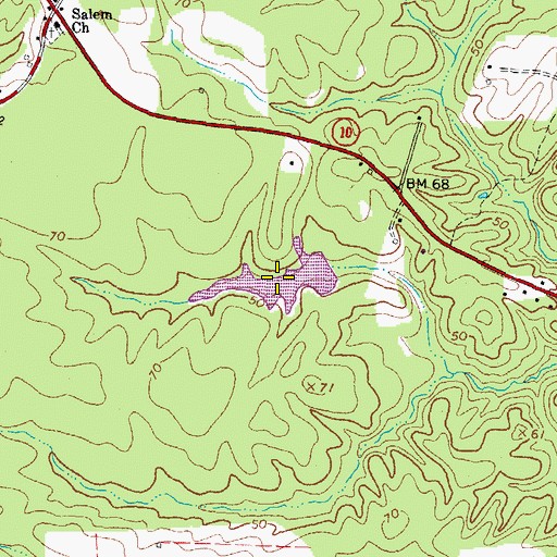 Topographic Map of Whelans Pond, VA