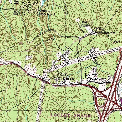 Topographic Map of Camp Three Dam, VA