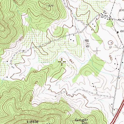 Topographic Map of Whippoorwill Pond, VA