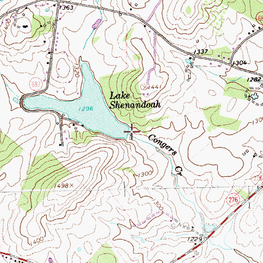 Topographic Map of Shenandoah Dam, VA