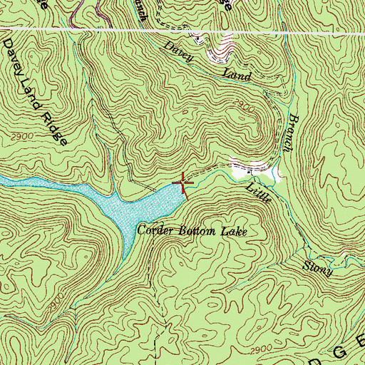 Topographic Map of Bark Camp Dam, VA