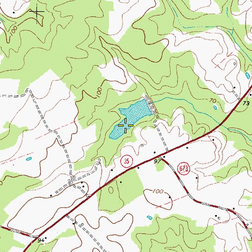 Topographic Map of Princes Dam, VA