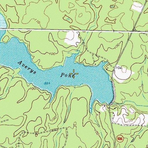 Topographic Map of Avery Millpond, VA