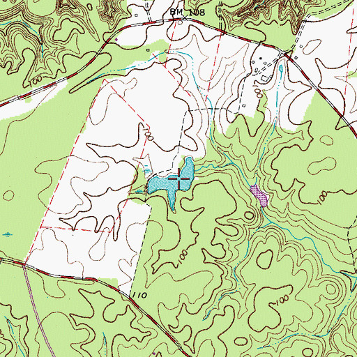 Topographic Map of Eastover Pond, VA