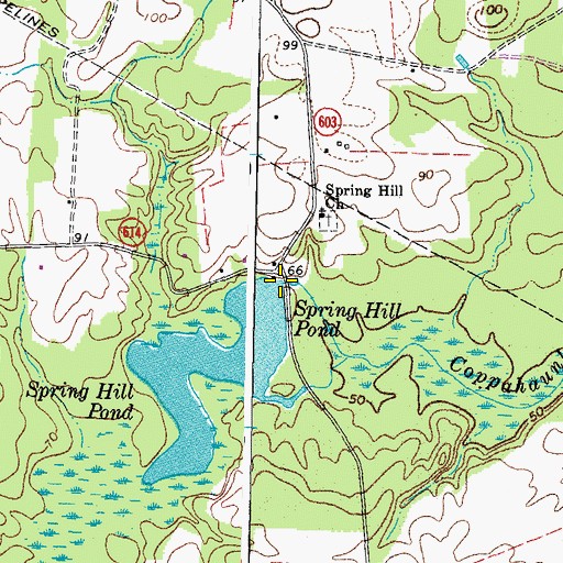Topographic Map of Spring Hill Dam, VA