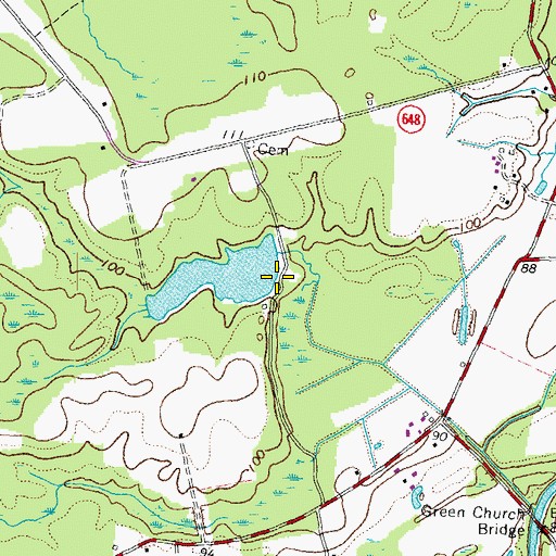 Topographic Map of Lewis Dam, VA