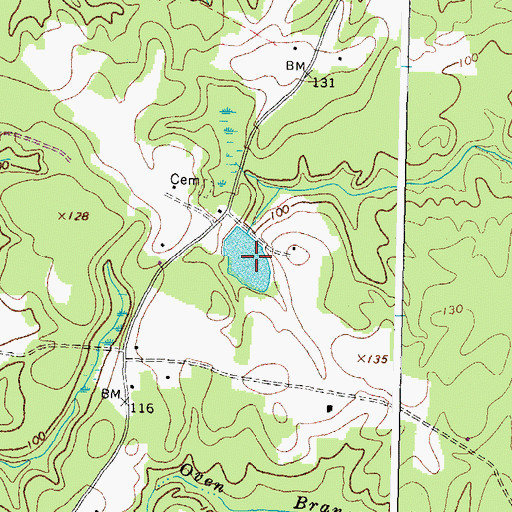Topographic Map of Johnsons Pond, VA