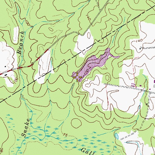 Topographic Map of Morgans Dam, VA