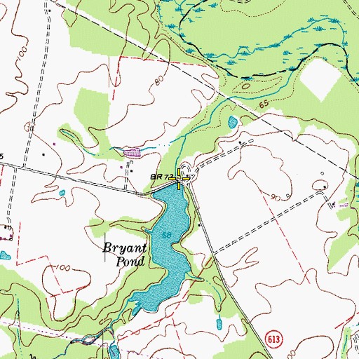 Topographic Map of Bryant Dam, VA