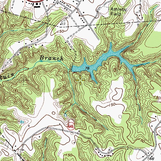 Topographic Map of Travis Dam, VA
