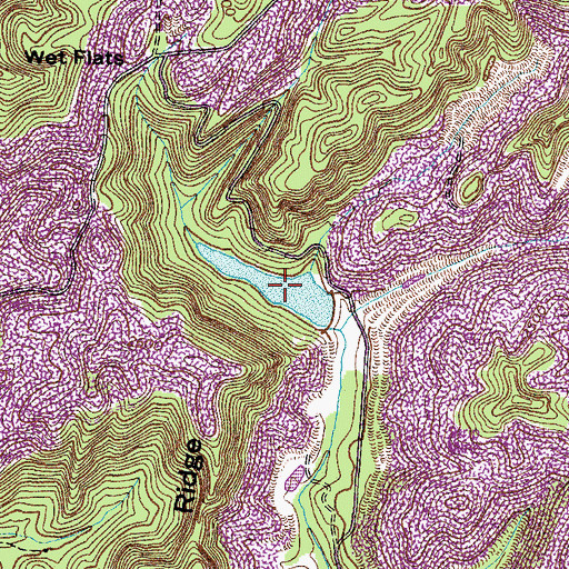 Topographic Map of Back Creek Lake, VA
