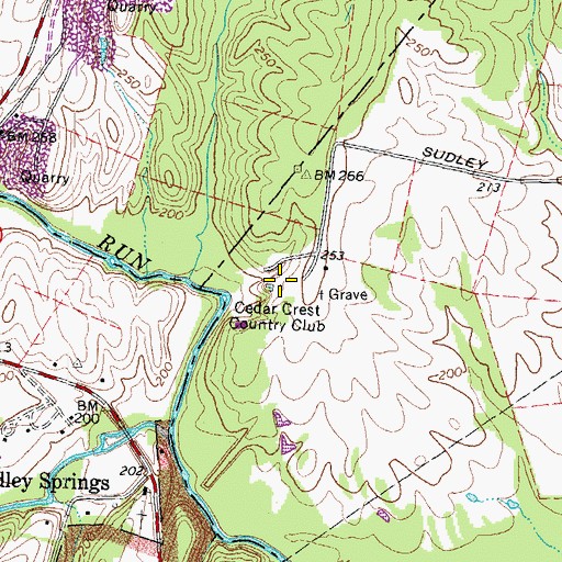 Topographic Map of Fairfax National Country Club, VA