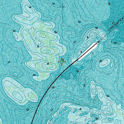 Topographic Map of Chesapeake Bay Bridge-Tunnel, VA