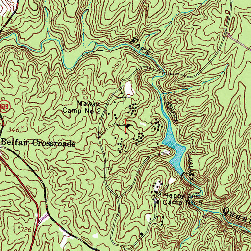 Topographic Map of Mawavi Camp Number 2, VA