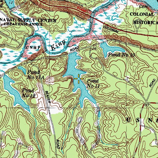 Topographic Map of Pond Number 11, VA