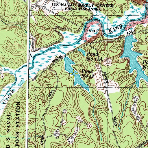Topographic Map of Pond Number 12, VA