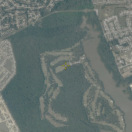 Aerial/Satellite Image of Stumpy Lake Golf Course, VA