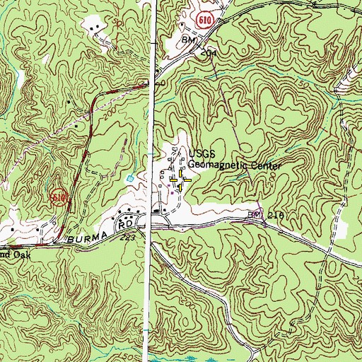 Topographic Map of NOS Geomagnetic Center, VA