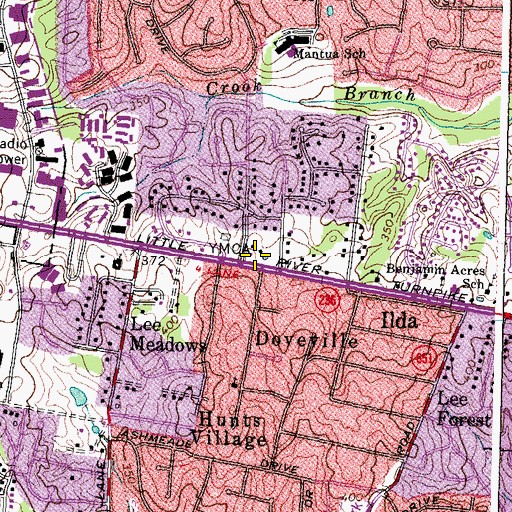 Topographic Map of YMCA, VA