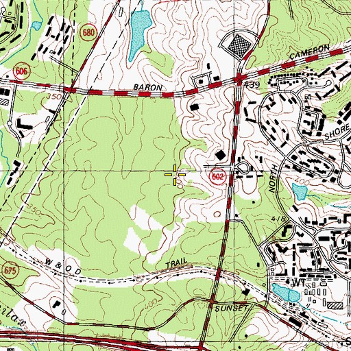 Topographic Map of Reston Regional Library, VA