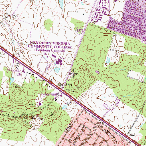 Topographic Map of Mirror Ridge Center South Industrial Park, VA