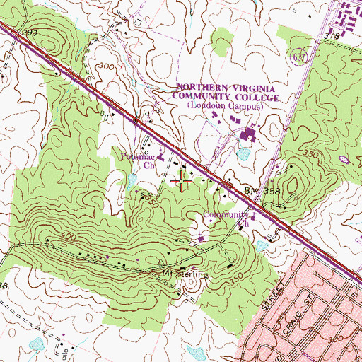 Topographic Map of Northern Gate Office Center, VA