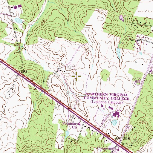 Topographic Map of Cascades Industrial Park, VA