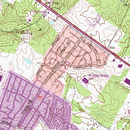 Topographic Map of Briar Patch Park, VA
