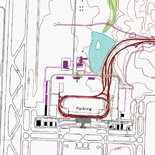 Topographic Map of Dulles Post Office, VA