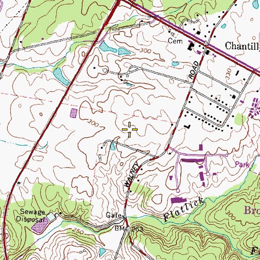 Topographic Map of Mariah Business Center, VA