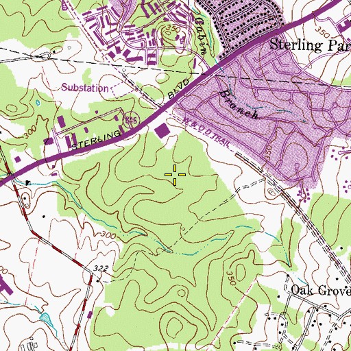 Topographic Map of Transdulles Centre Industrial Park, VA