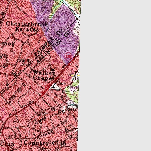 Topographic Map of Madison Community Center, VA