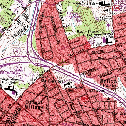 Topographic Map of Faith Bible Presbyterian Church, VA