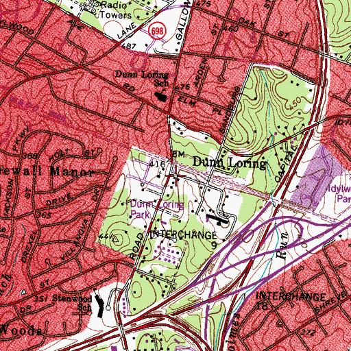 Topographic Map of Holy Cross Episcopal Church, VA