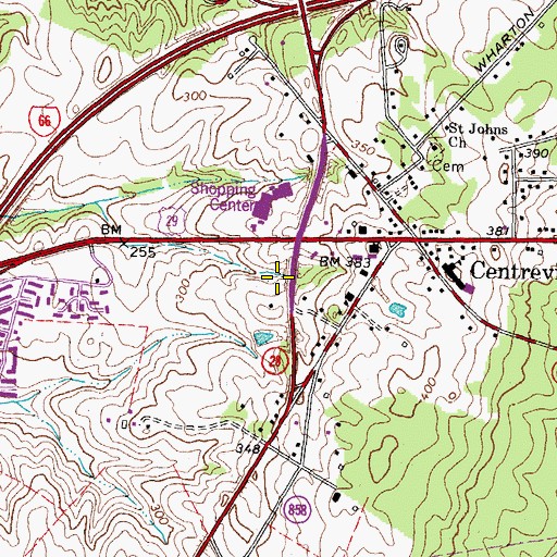 Topographic Map of Centerville District Governmental Center, VA