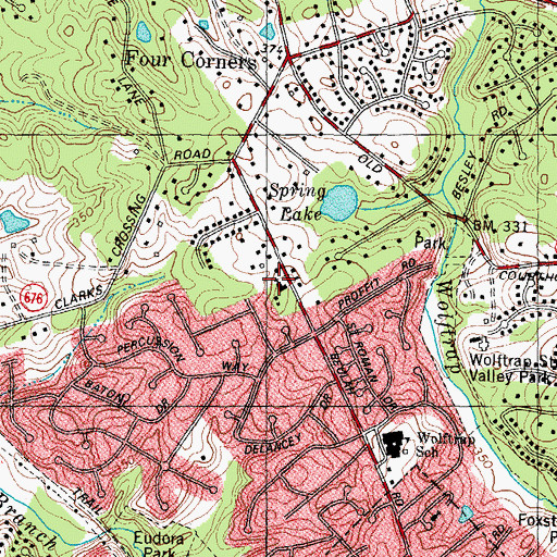 Topographic Map of Antioch Church, VA