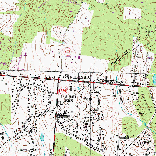 Topographic Map of Christ the King Lutheran Church, VA