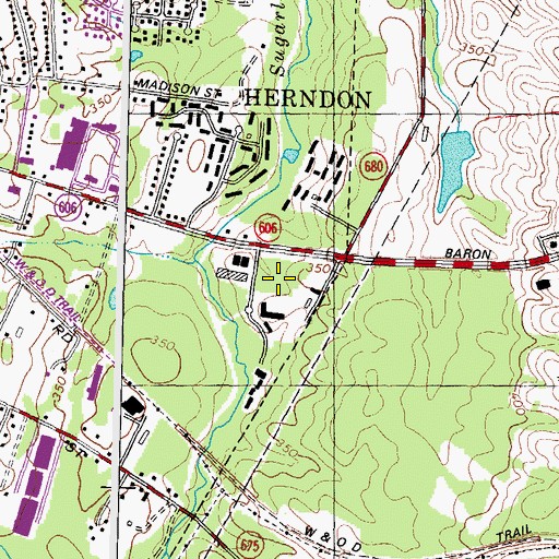 Topographic Map of Baron Cameron Office Park, VA