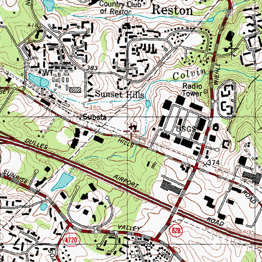 Topographic Map of Carter Glass Library (historical), VA