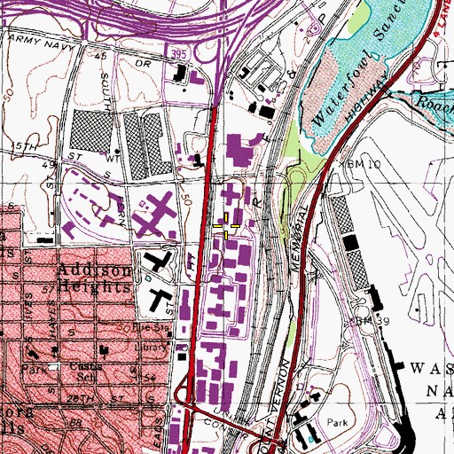 Topographic Map of Crystal City Metro Station, VA