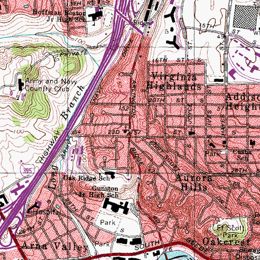 Topographic Map of Advent Lutheran Church, VA