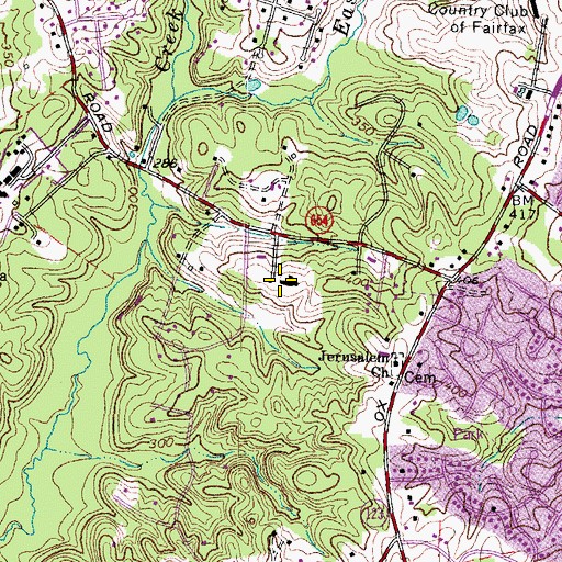 Topographic Map of Islamic Saudi Academy West Campus, VA