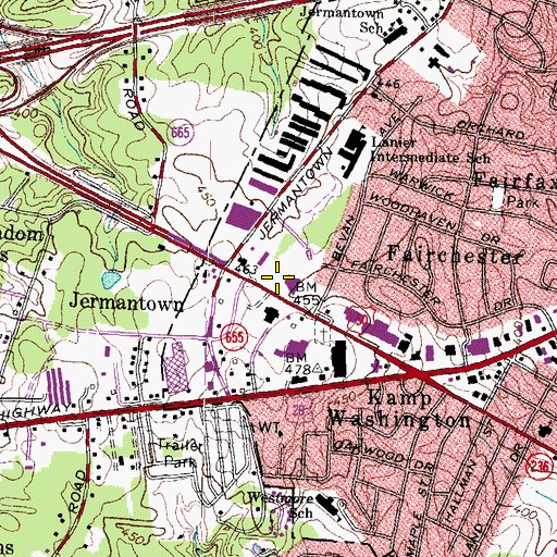 Topographic Map of Fifty-Sixty Six Office Plaza, VA