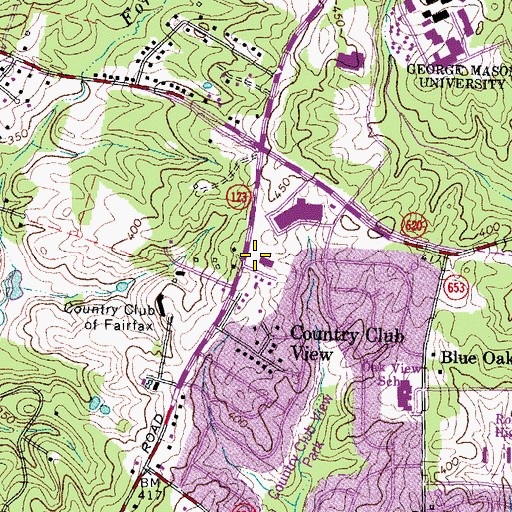 Topographic Map of Salvation Army Church, VA