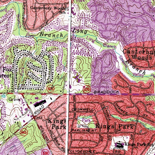 Topographic Map of Holy Spirit Catholic School, VA