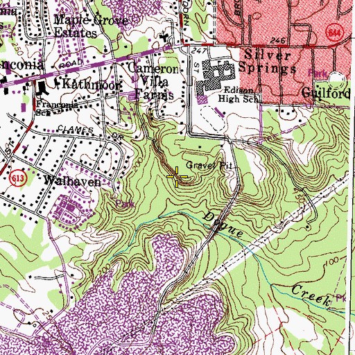 Topographic Map of Kingstowne Visitors Center, VA