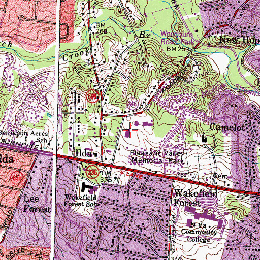 Topographic Map of Fairfax County Police Academy, VA