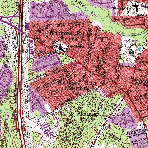 Topographic Map of Bible Baptist Church, VA