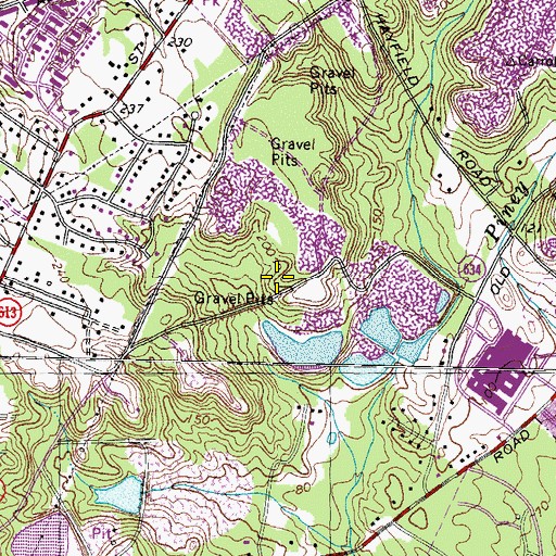 Topographic Map of Beulah Church, VA